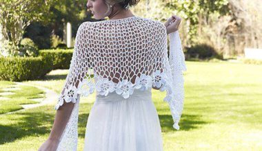 Beyaz bayan şal modelleri