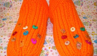 Turuncu örgü bayan patik