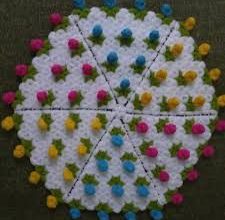 Çiçekli örgü lif modeli