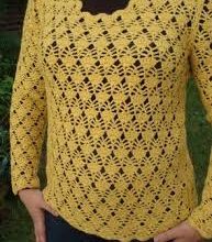 Sarı örgü bayan yazlık bluz