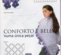 bayan sal ornek desenleri semasi ile yapilisi anlatimi mor renkte kenarlik islemeli modeller