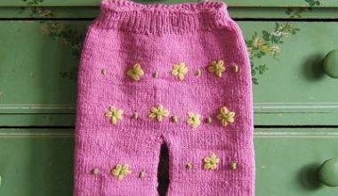 Pembe örgü çocuk pantolon modeli